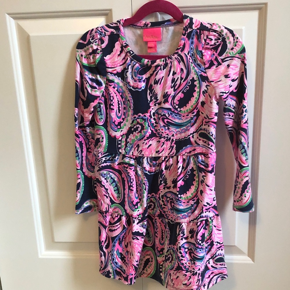 Lilly Pulitzer Pink and Blue Paisley Dress